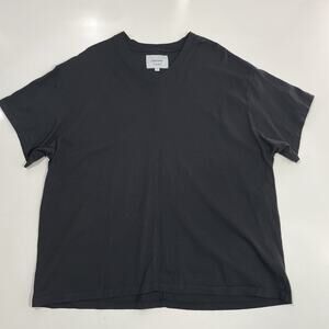 Daniel Patrick Men’s LA Designer Black Short Sleeve Shirt Vneck Crosscut Large